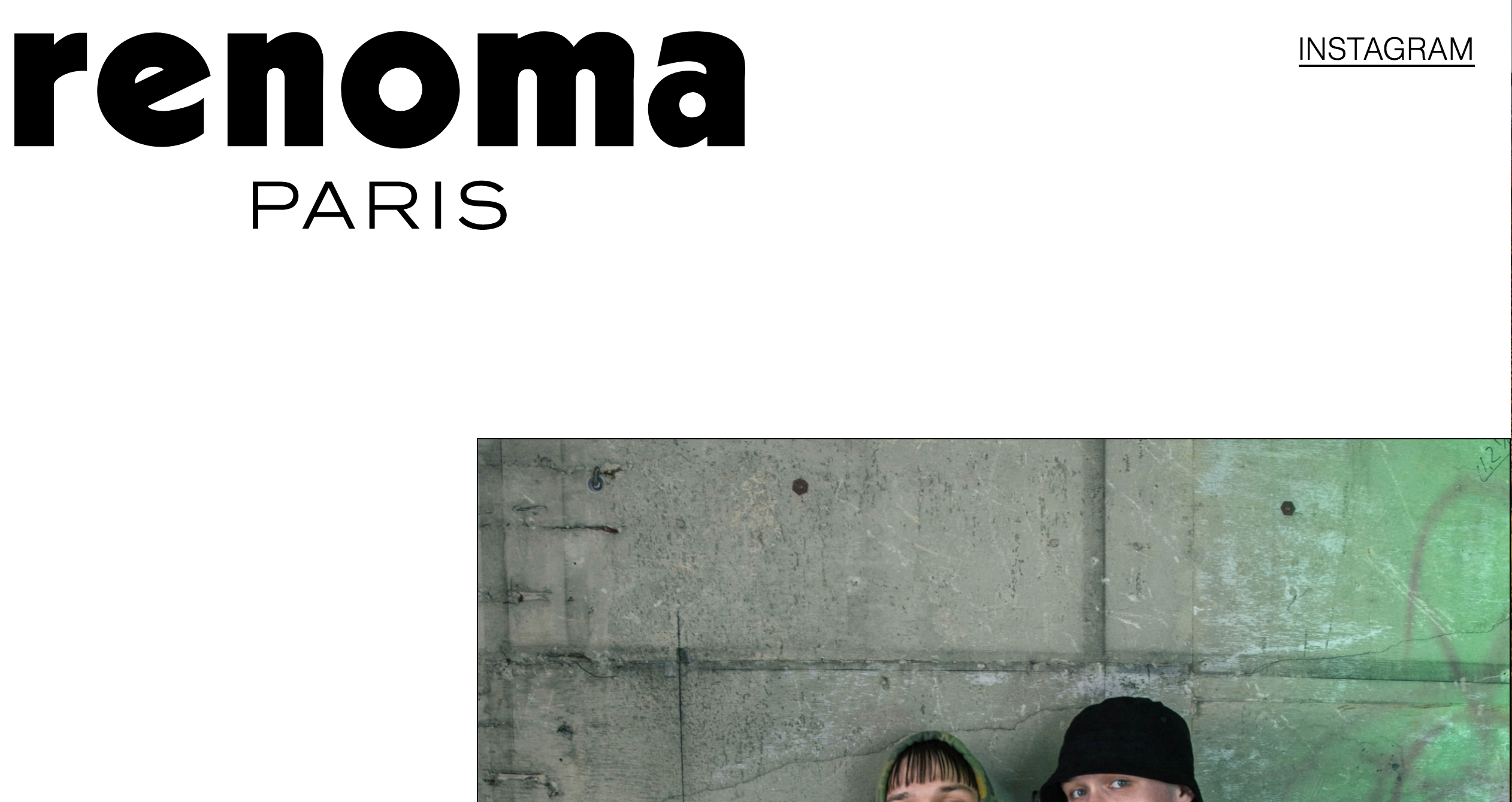 パリのアパレルブランドのWebサイト。メンズの海外アパレルブランド。renomaPARISのサイト。